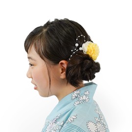 Amamari Hair Ornament, Yukata, Kimono, Hair Accessory, Kids, Bob, Short, Small, Flower Clip, Pearl, Adults, Children, Long Sleeves, Graduation Ceremonies, Kimono, Shichi-Go-San Kimono Accessories