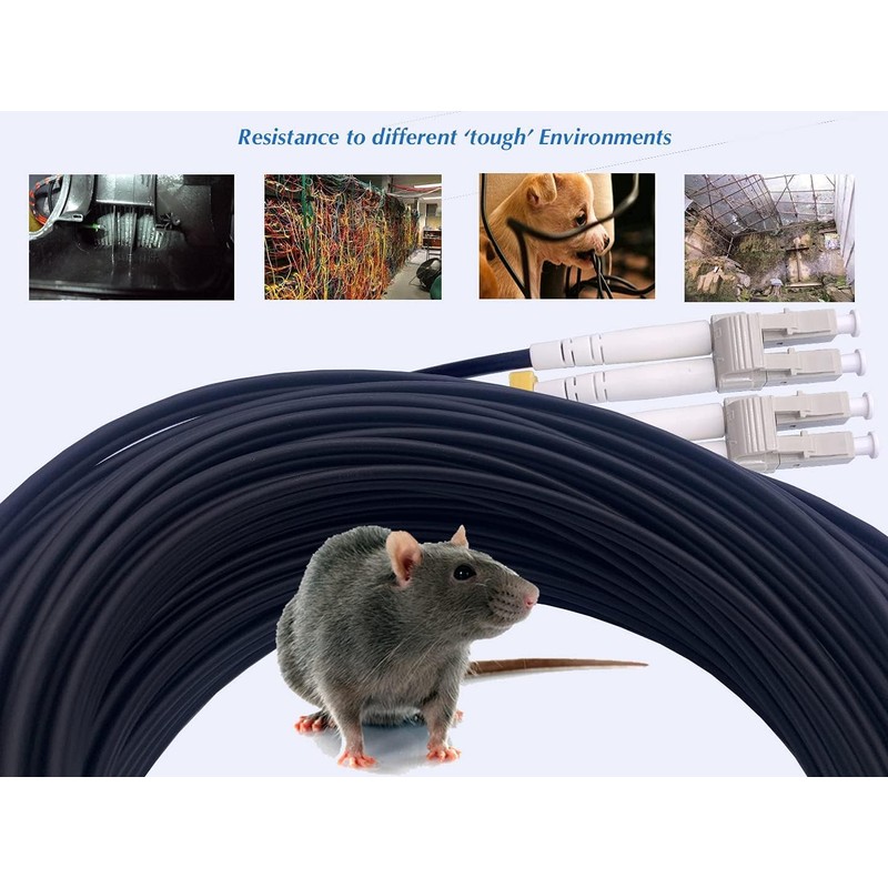 Elfcam® - 20m/65.6ft Outdoor and Indoor Shielded Armored Fiber Optic