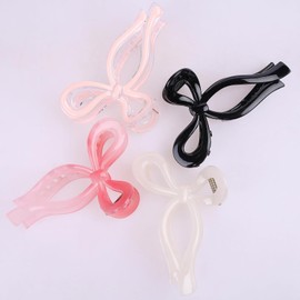 4 Pcs Bow Hair Clips Elegant Hair Claw Butterfly Hair Accessories for Girls Nonslip Butterfly Clips Hair Styling Accessories for Women
