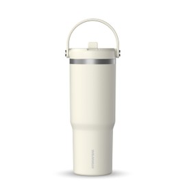 Hydrapeak Nomad 32 oz Tumbler with Handle and Straw Lid, Leakproof, Double Insulated, 32oz Cup Stainless Steel (Ivory)