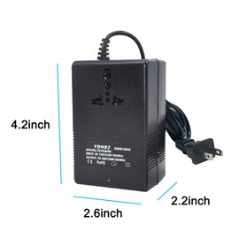 Voltage Transformer Power Converter (110V to 220V) Circuit Breaker Protection Voltage Conversion Protection, Suitable for Household, Travel, RV, Camping (Black -200w)