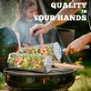 ivtivfu Rolling Grill Basket, Removable Wooden Handle, 304 Stainless Steel,