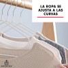 Importeek 20 Ganchos Ropa Alambre Acero Inoxidable Forrado Tintoreria