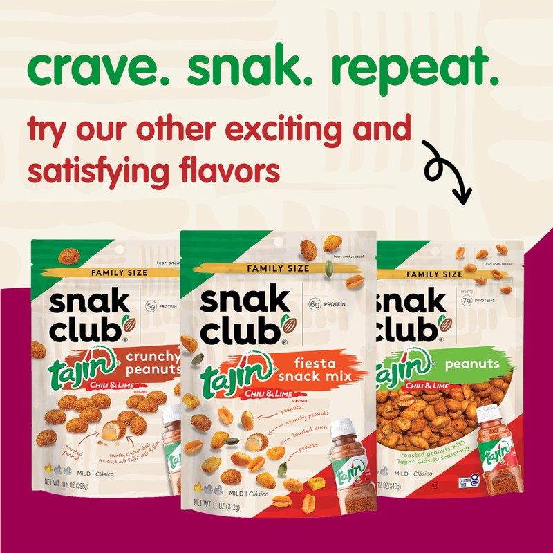 Snak Club Tajin Toasted Corn, Roasted Corn Nuggets with Chili