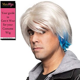 Parzival Wade Parva Color White - Enigma Wigs Male Ready Video Game Player Watts One Avatar Virtual Gunter Key Oasis Bundle MaxWigs Costume Wig Care Guide