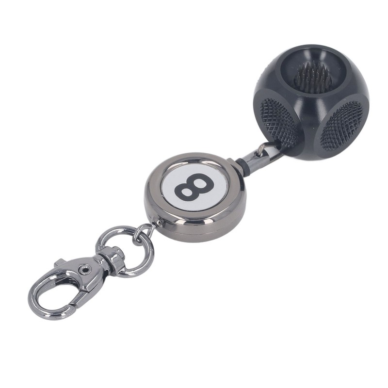 Pool Cue Tip Repair Tool with Retractable Key Ring Billiard