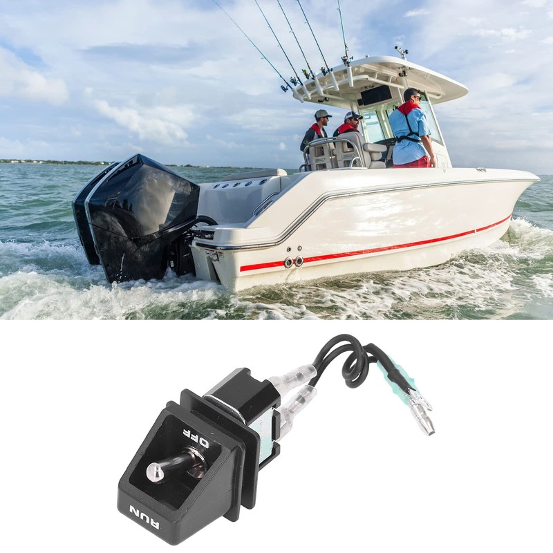 Outboard Motor Stop Switch, 87‑91941A8 Stainless Steel Marine Boat Motor