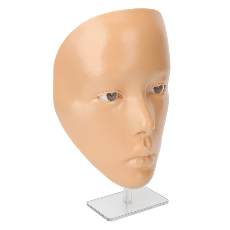 Makeup Practice Face with Plastic Stand 5D Silicone Full Face