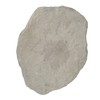 Benjara Concrete Fossil Accent Stone with Maple Leaf Imprint, White,