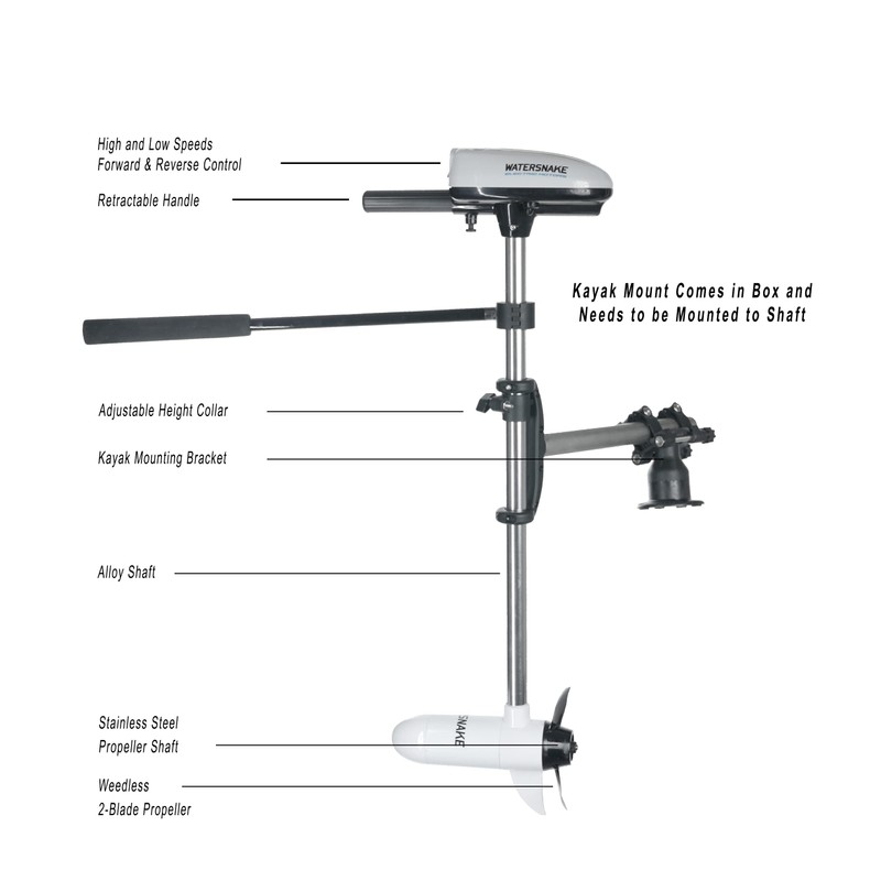 Watersnake T18 ASP - 18 Pound Thrust 12v Electric Saltwater