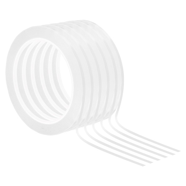 PATIKIL 1/8" Whiteboard Tape, 6 Pack Thin Dry Erase Tape