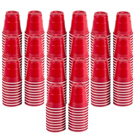 200pc Red Cup Mini Party Shot Glasses Set (2-Ounce) Great for Parties, Picnics, Tailgates, BBQ's, and Super Bowl Parties!