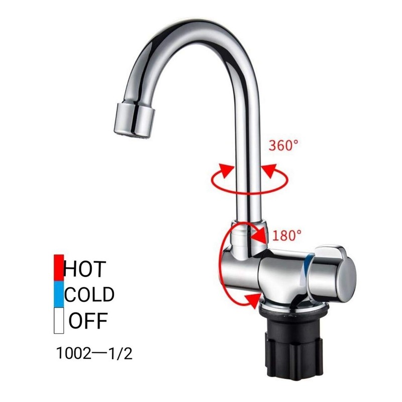 Pojedehy Foldable Kitchen Faucet 360 Dgree Rotation Sink Water Tap