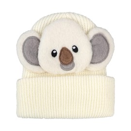 NICEYEA Beanie Hat for Men Women Beanie Panda Koala Winter Hats Warm Lined Knitted Hat Wide Brim Hat Hood Classic Beanie Hat One Size, koala