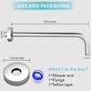 Nuodan Shower Arm with Flange, 15 Inches Wall Mount Replacement