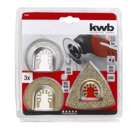 KWB 708600 Multi-Tool Set for Tile and Mortar Repair 3-Piece