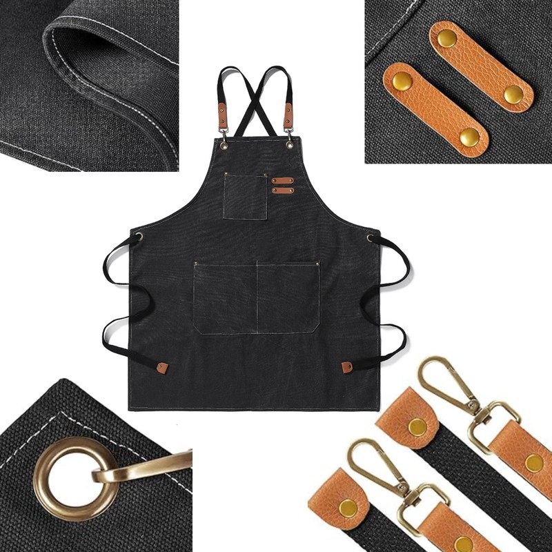 Cosymate Work Canvas Apron with Pockets for Men, Heavy Duty,