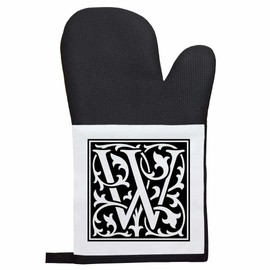 'Decorative Letter W' Oven Glove/Mitt (OG00013248)