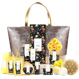 SPA LUXETIQUE Bath Spa Gift Set for Women, Beauty Wellness Set for Women, 15-Piece Birthday Gift with Shower Gel, Bubble Bath, Spacious Handbag, Ideal Valentine's Day Gifts, Mother's Day Gift