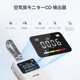 Carbon Monoxide Detector, Mini CO Detector, Air Quality Monitor, Stylish and Lightweight CO Monitor for Home Indoor/Outdoor Use