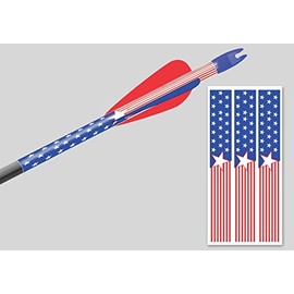 Decal Network Arrow Wraps American Flag 1" x 7" fits Most Carbon Arrows Qty. 14