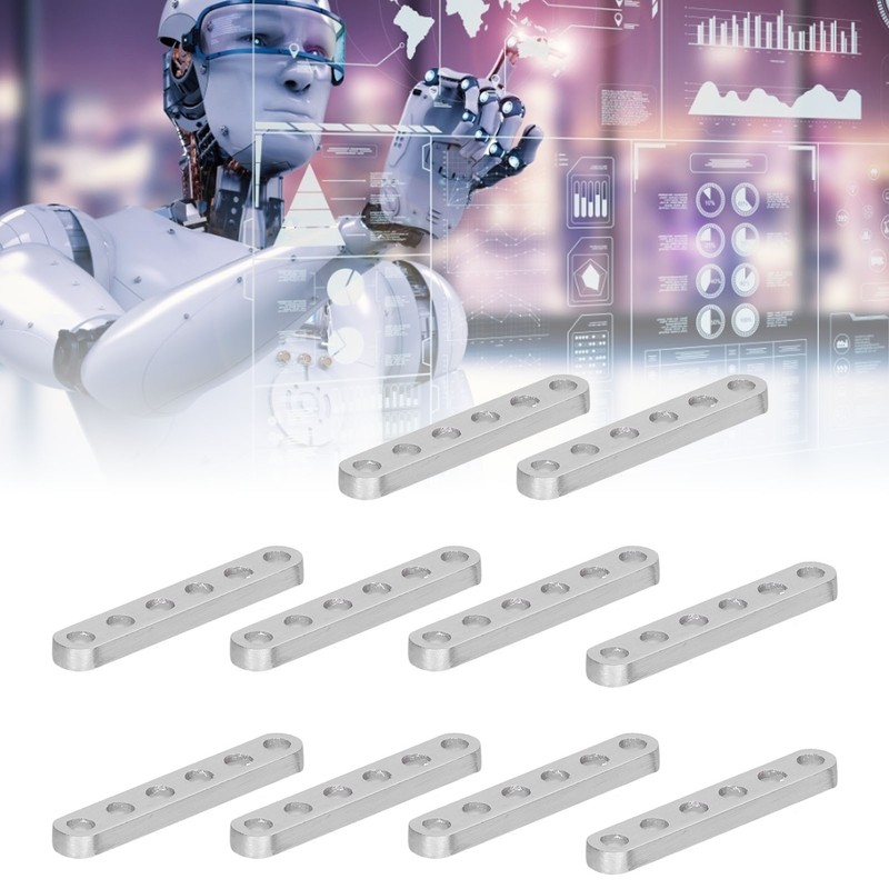 10pcs Flat Straight Braces Fixing Aluminum 4 X 8mm Connect