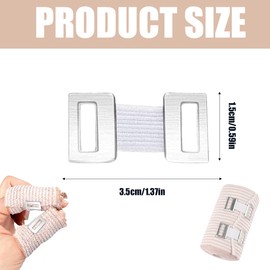 WUSJCOF 50 Elastische Verbandsklammern Stretch Metall Verschlüsse für Verschiedene Bandagen Mullbinden Verbandsmaterial (Weiß)