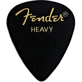Fender 351 Classic Celluloid Guitar Picks 144-Pack (1-Gross), Black, Heavy