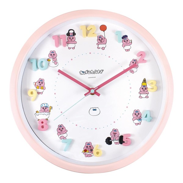 Tees Factory OU-5520448PK Icon Wall Clock, Pink, Φ12.0 x H1.8