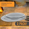 U.S. Kitchen Supply 3-Piece Stainless Steel Splatter Guard Set (13",