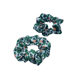 St.Patrick's Day Hair Scrunchies,Green Shamrock Ponytail Holders Green Clover Hair Scrunchy Ties JHSP65 (Set-C)