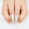 Sethaxy Handmade Nail Tip, Very Long Almond Tip, Light Blue,