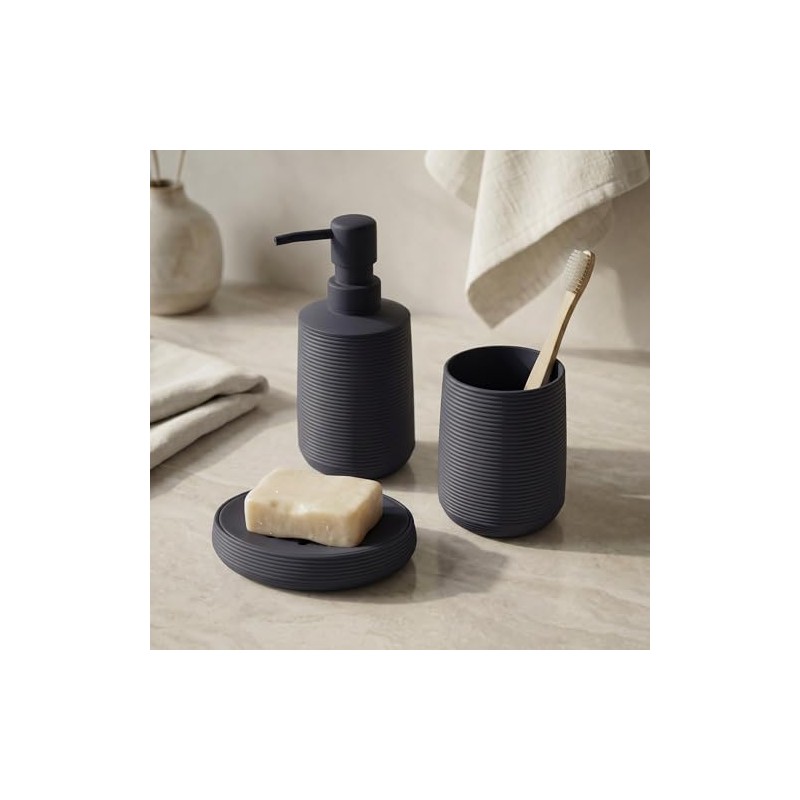 Set de Accesorios para Baño 5 Piezas Diseño Ondas Modernas