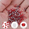 3000Pcs Ruby Red Crystal Rhinestones,Glass Flatback Rhinestones Mini Gemstones for