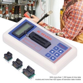 Multifunctional Integrated Circuit Tester, Microelectronics Detector, IC Transistor Meter, Diode Tester Detector with 5V, 3.3V Auto Modes (With Clamps)