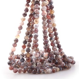 ICAI Beads 6mm Natural Persian Gulf Agate Stone Beads for Jewelry Making DIY Crafts Design 1 Strand 15" APPR.63-65pcs