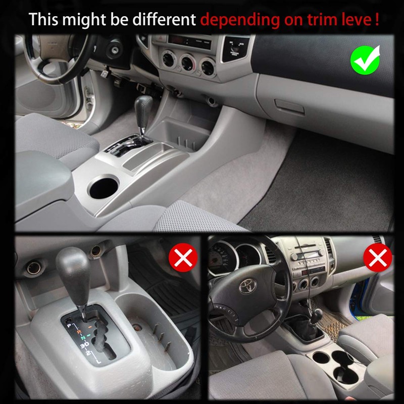 auovo 5pcs Center Console Mats for Toyota Tacoma Accessories 2005-2015