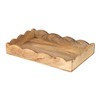 Creative Co-Op Mango Wood Scalloped Tray, Natural