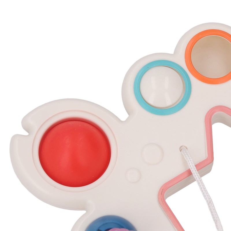 Pull String Interactive Toy Plastic Colorful Pulling Toy for Visual