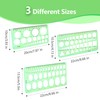 3PCS Circle Template，Plastic Circle Stencils, Geometric Circle Template for Drawing,