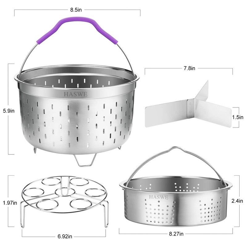 Haswe Steamer Basket for instant Pot Pressure Cooker, Accessories Set