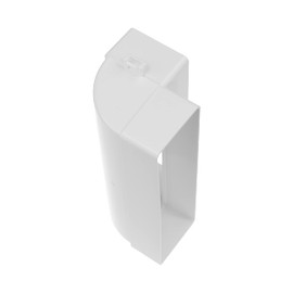 Vent Systems 204 x 60mm Rectangular 90° Duct Connector - Vertical Pipe Inlet, Outlet Coupling - Heating, Cooling, Ventilation Connection - HVAC System Duct Adapter