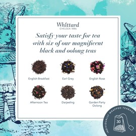 Whittard of Chelsea - Alice's Curious Collection of Tea - Gift Box Includes 5 Black Teabags & 1 Oolong Teabag (6 Teabags, 1 Box)
