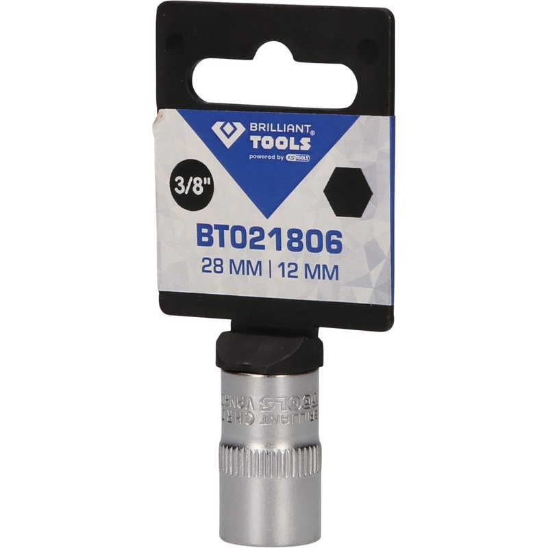 BRILLIANT TOOLS BT021806 3/8 Inch Hex Socket, 12 mm [Powered