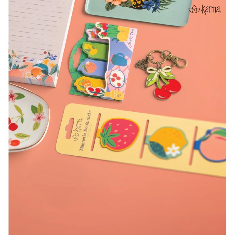 Karma, Magnetic Bookmarks Set of 3, Cute Bookmarks for Women,