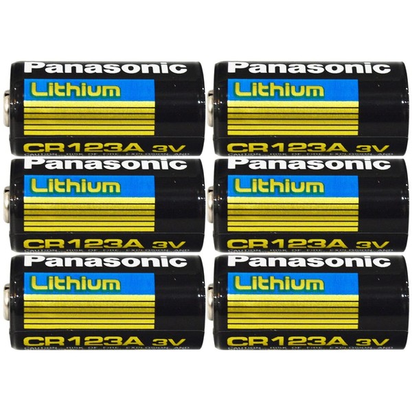 Panasonic CR123 CR123A 3V Lithium Battery (6 Pack)