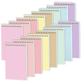 EOOUT 16 Pack Pocket Notebooks Mini Spiral Notebook Memo Pads 3x5 Small Notepads Lined College Ruled Paper, 8 Assorted Colors 50 Sheets Per Notebook for Home, Office, School