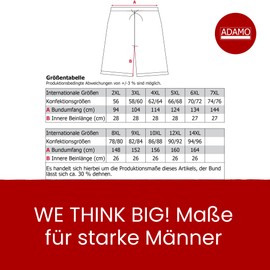 ADAMO Short Navy Jogging Bottoms Plus Size 14XL, blue