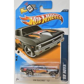 HOT Wheels 1:64 Scale 2012 Racing 1/10 Black '68 NOVA 171/247