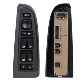 15883319 Driver Side Door Lock Switch & Power Window Switch with Black Bezel Compatible with 2003-2006 Escalade Chevy Avalanche Silverado Suburban Tahoe GMC Sierra Yukon Replaces 10398564 DWS394